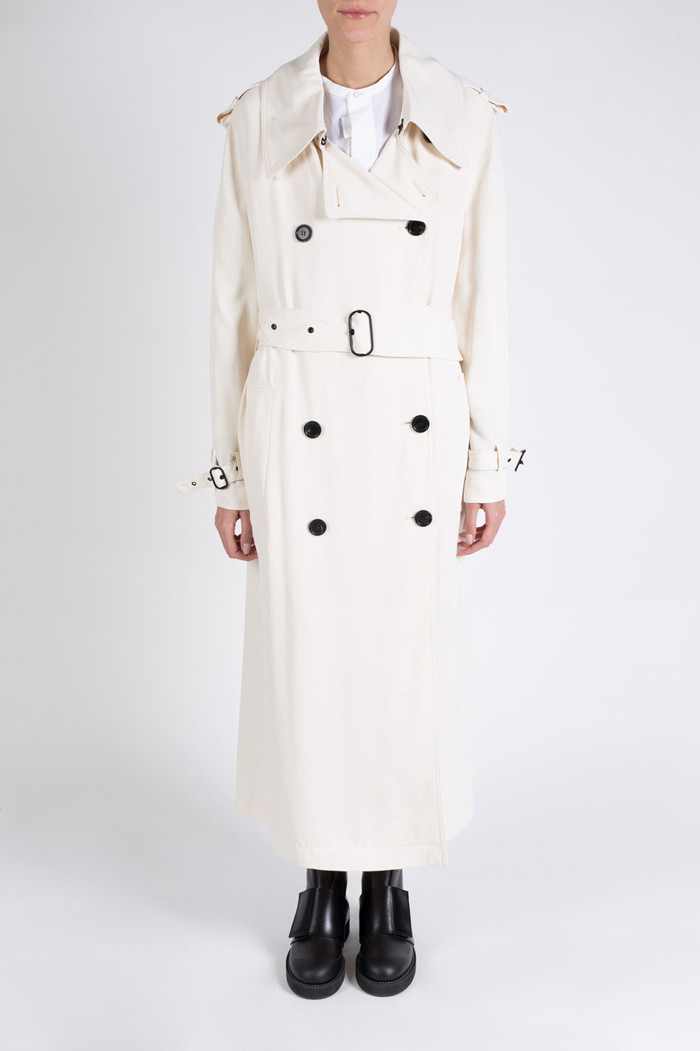 Acne Studios Long double-breasted trench coat | Women's Clothing